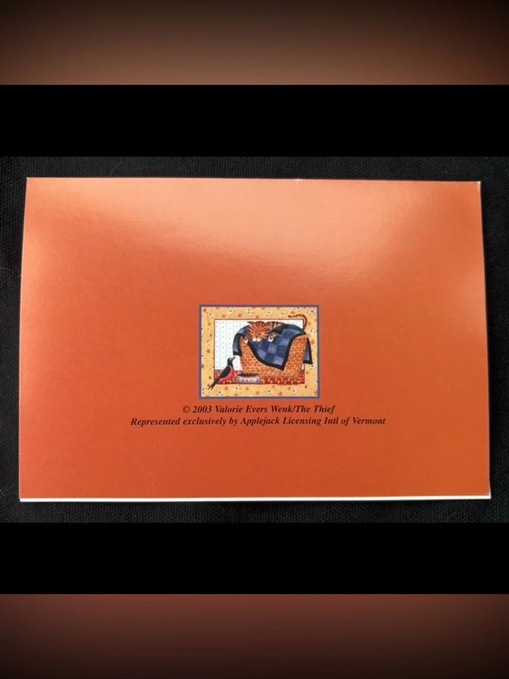 Valorie Evers Wenk The Thief Cat And Bird Blank Note Card Cute Rustic Framable